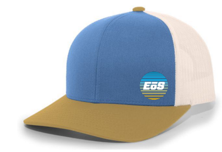 Pacific Headwear Trucker Hat | Retro White/Brown/Blue