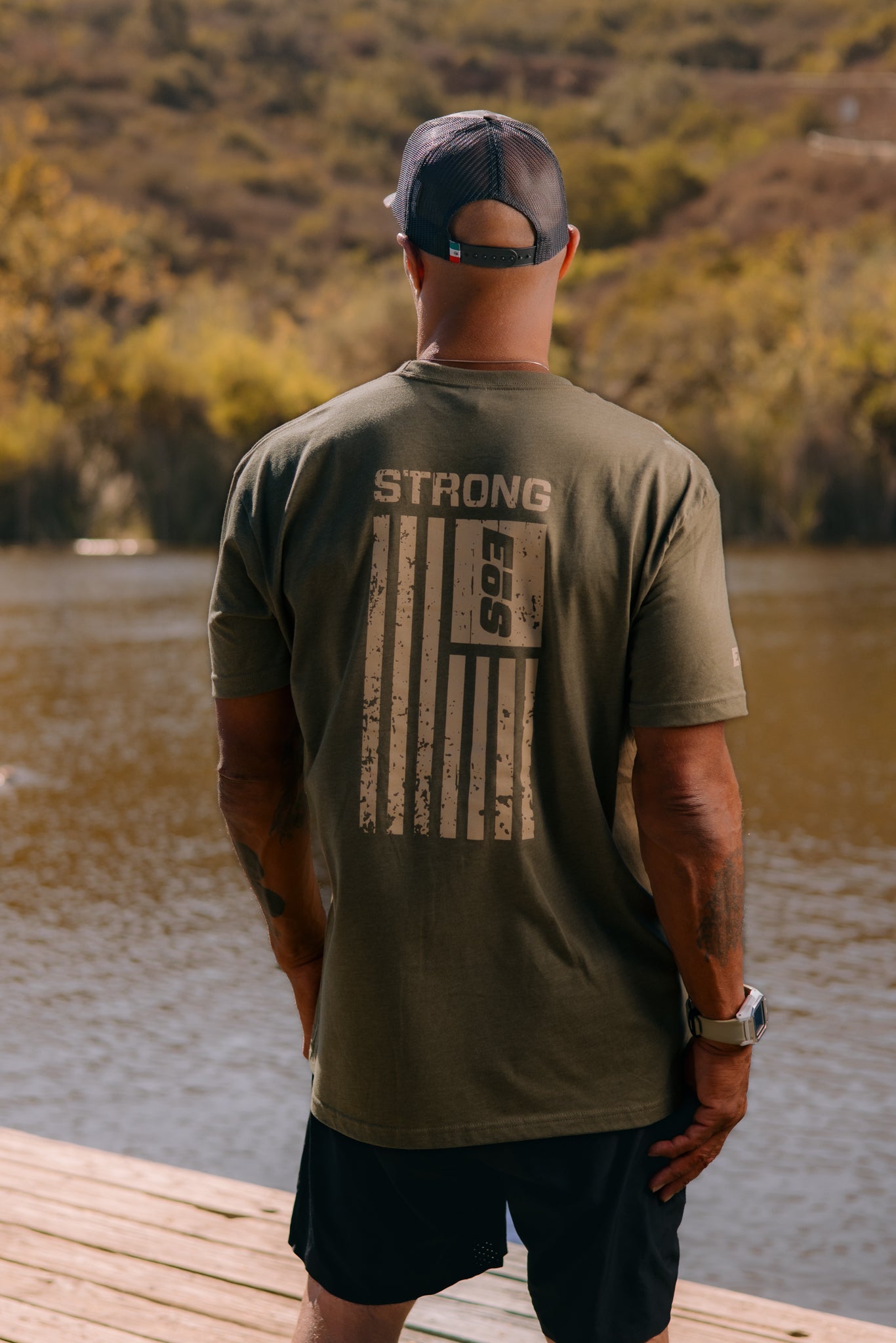 EoS Next Level Flag Tee - Military Green