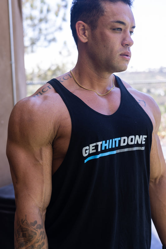 Men's Get HIIT Done Stringer Tank | Black