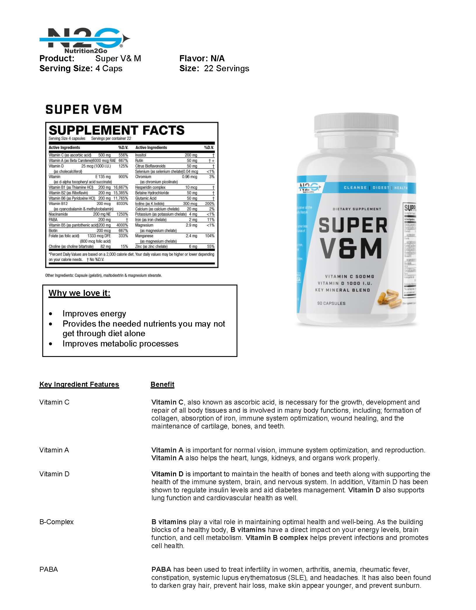 N2G Super V&M Fact Sheet