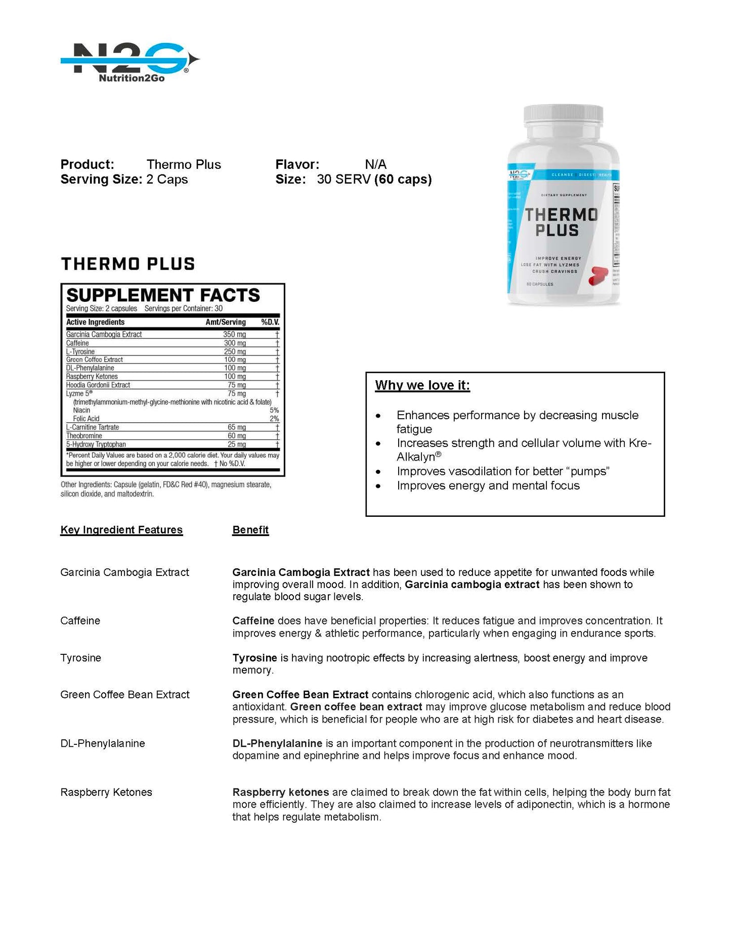 N2G Thermo Plus Fact Sheet