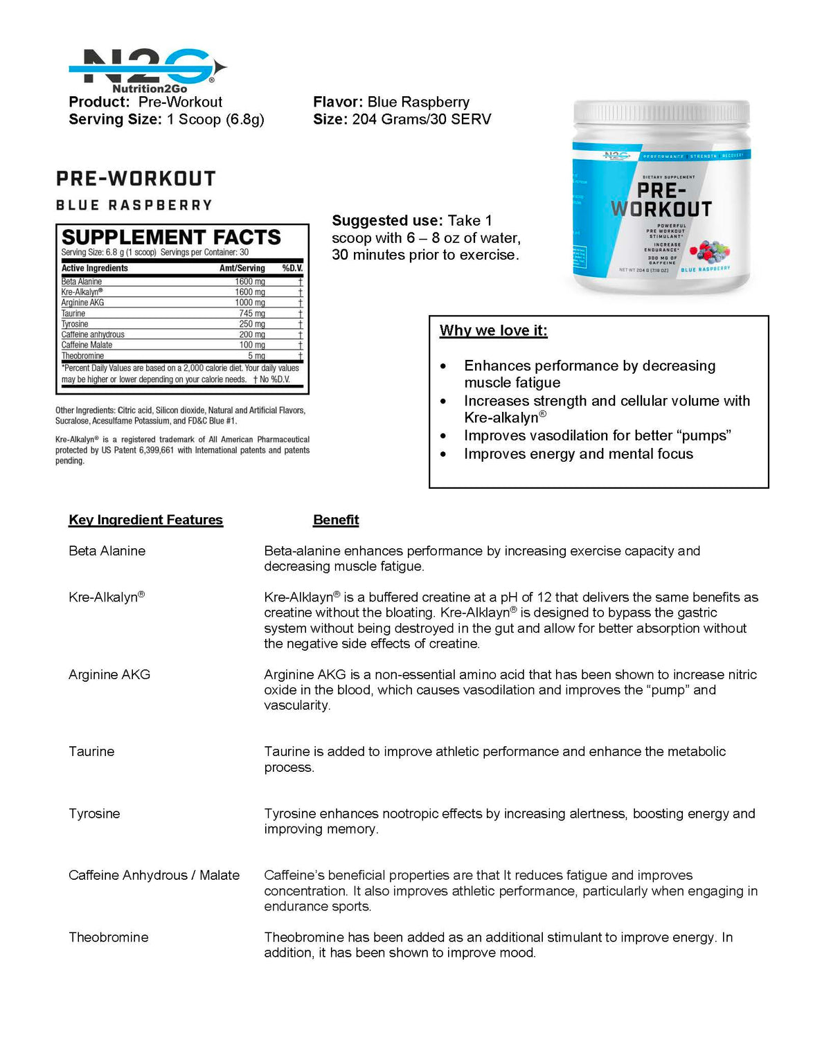 Hemohock Raspberry Pre Workout N2G Pre-Workout Blue Raspberry – EōS Shop Payment