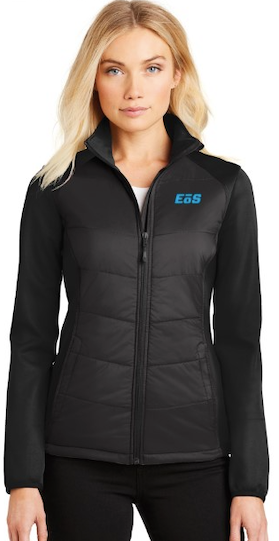 Women's EoS Port Authority Hybrid Jacket, Black