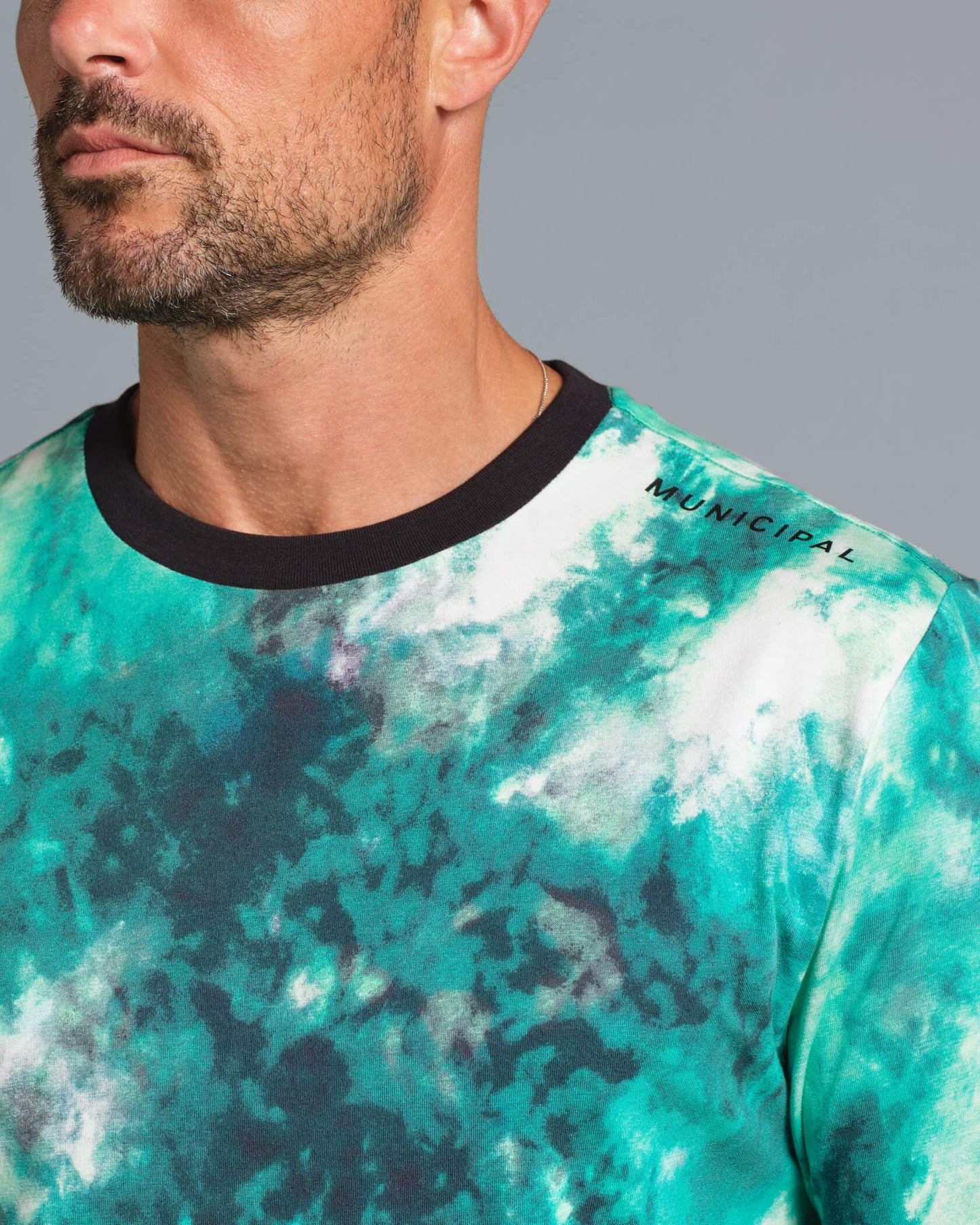 Enduro Stretch T-Shirt |Aqua Ice Dye / Black| logo