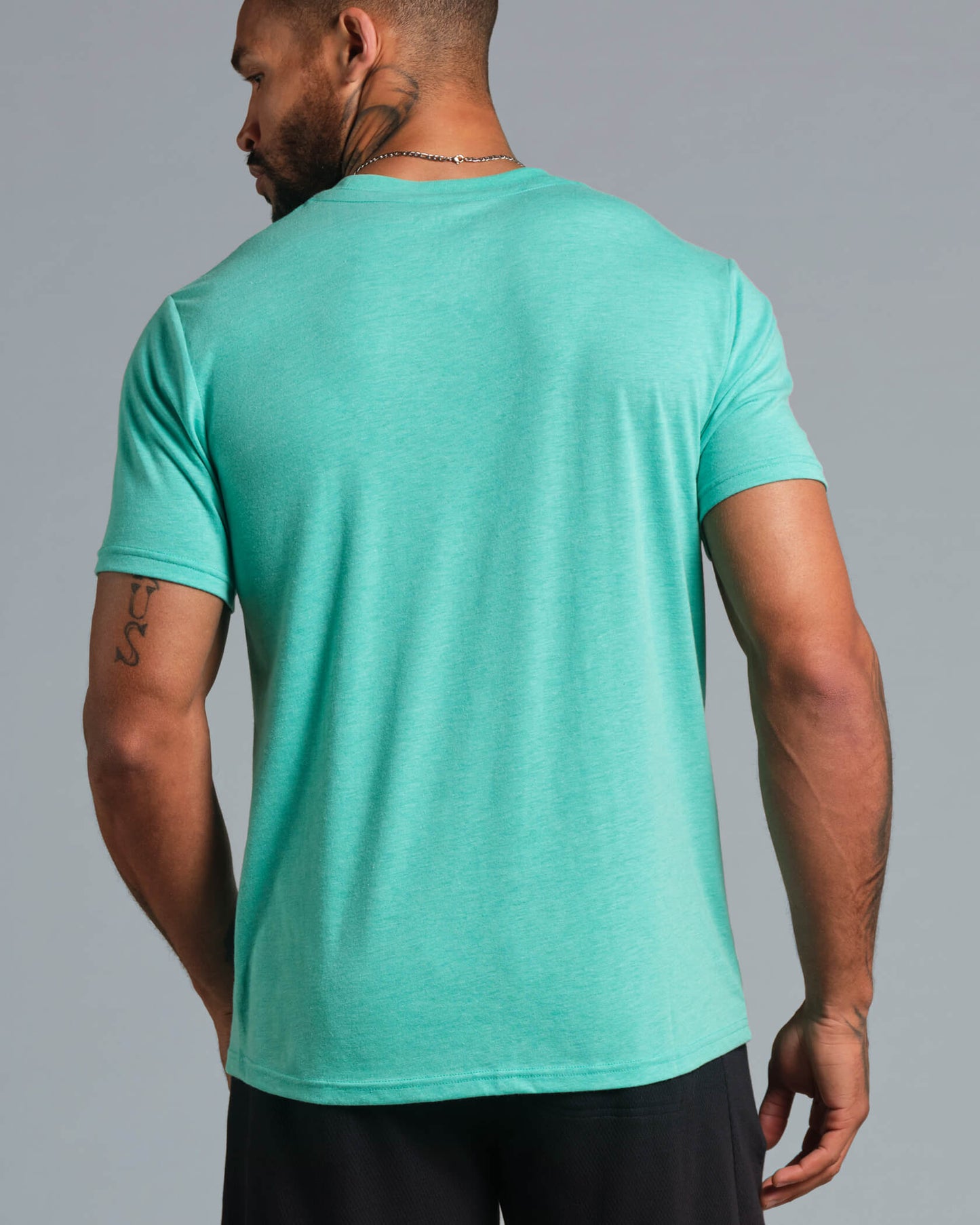 Origin SuperBlend T-Shirt |Aqua / Black| back