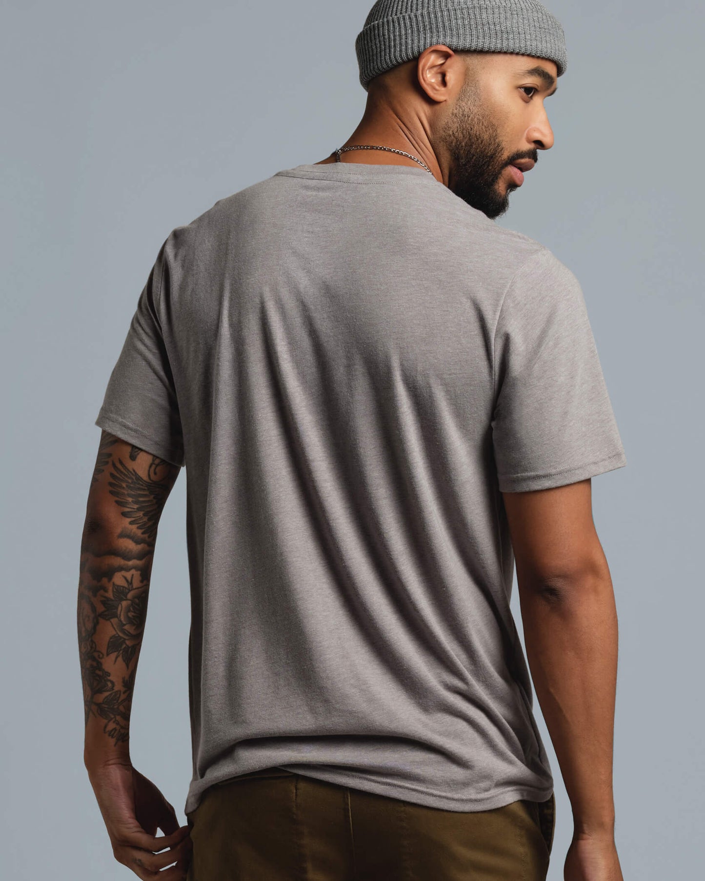 Origin SuperBlend T-Shirt |Athletic Gray / Heather Natural| detail