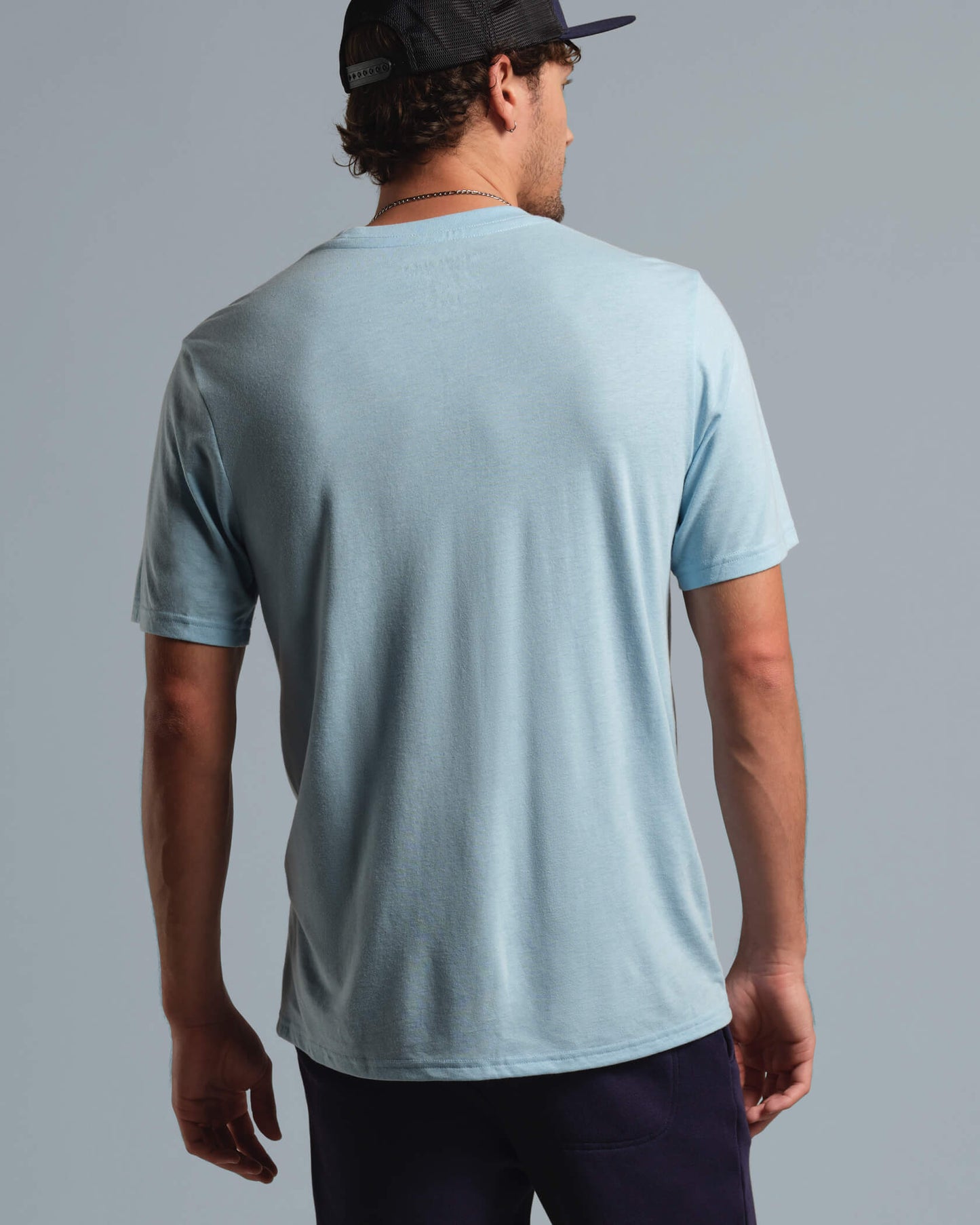 Origin SuperBlend T-Shirt |Sky / Navy| detail
