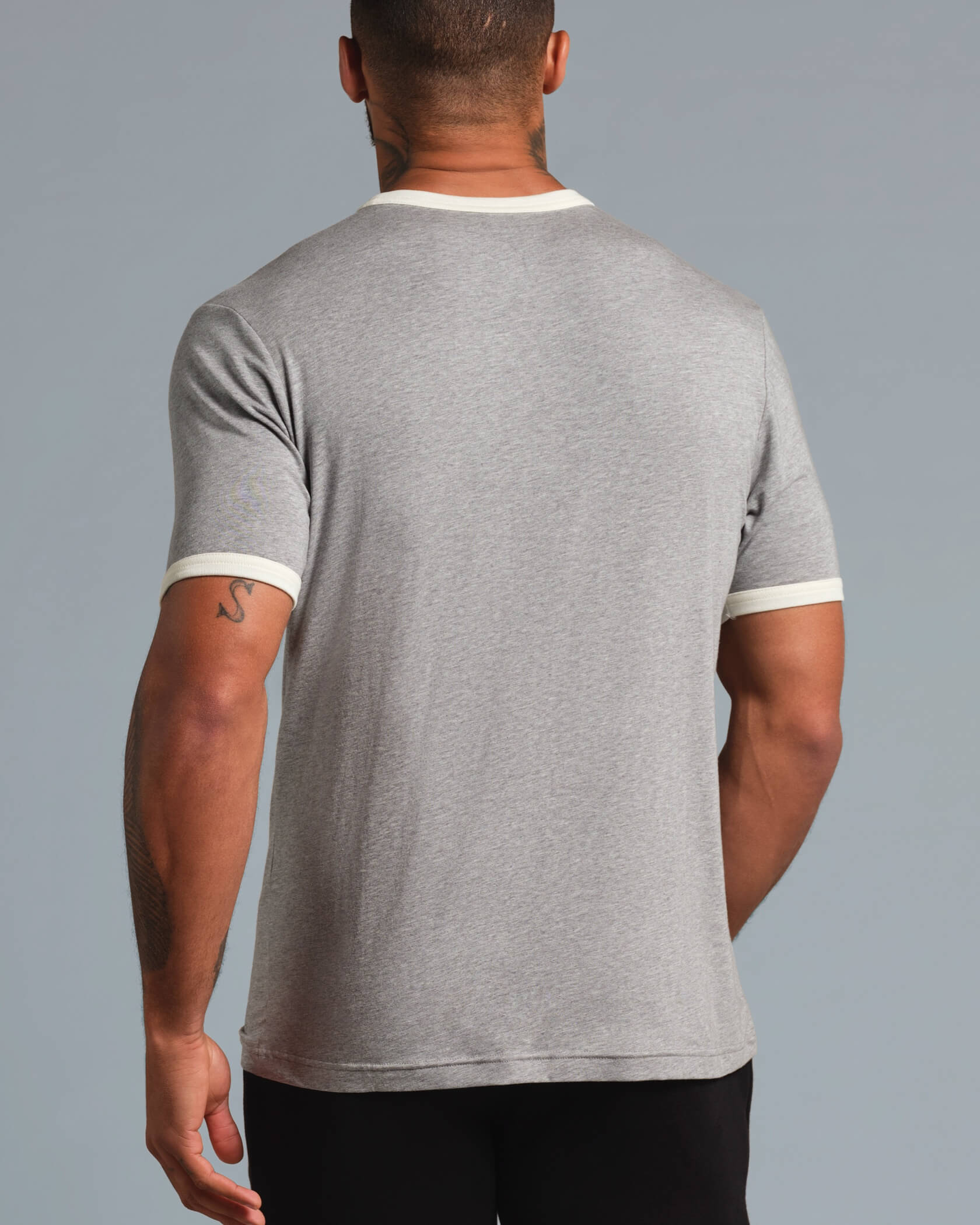 Varsity T-Shirt |Athletic Gray / White / Black| back