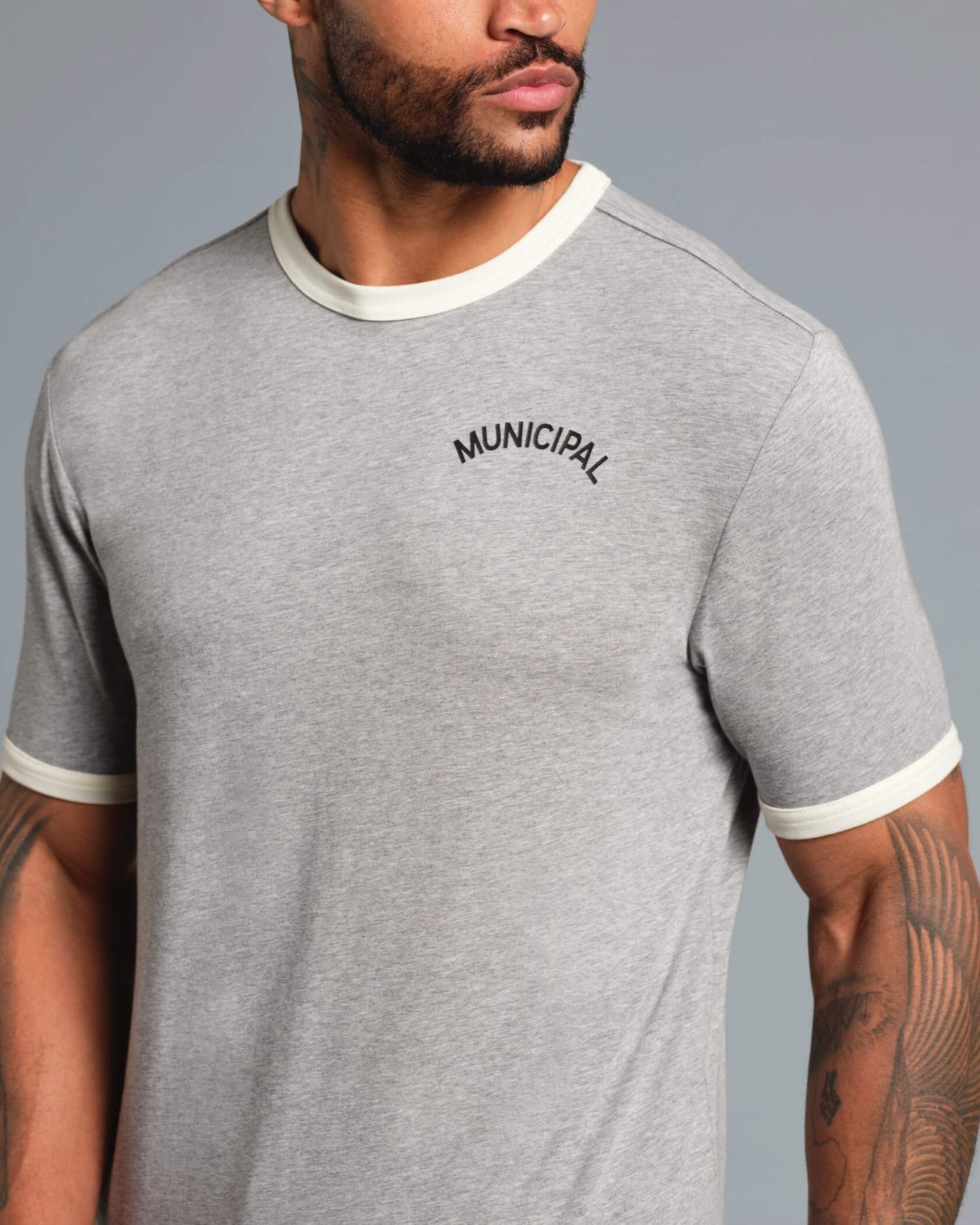 Varsity T-Shirt |Athletic Gray / White / Black| detail